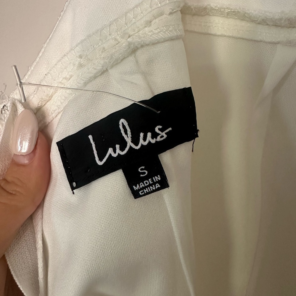 Lulus Love Potion Ivory Lace Halter‎ Maxi Dress – Size S - Picture 13 of 16